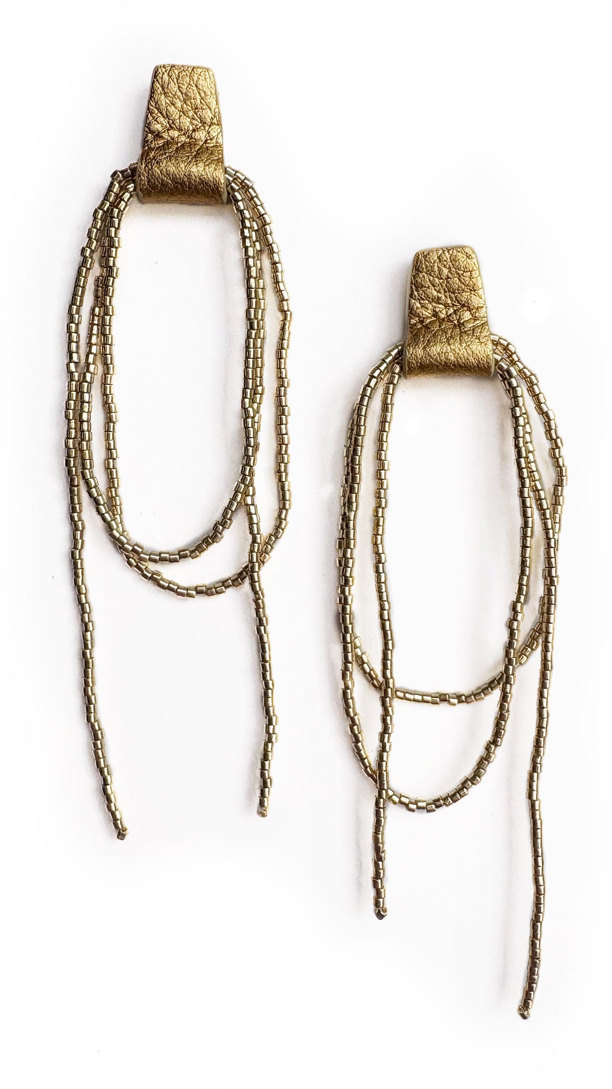 Bliss Beaded Dangle Earrings in Gold