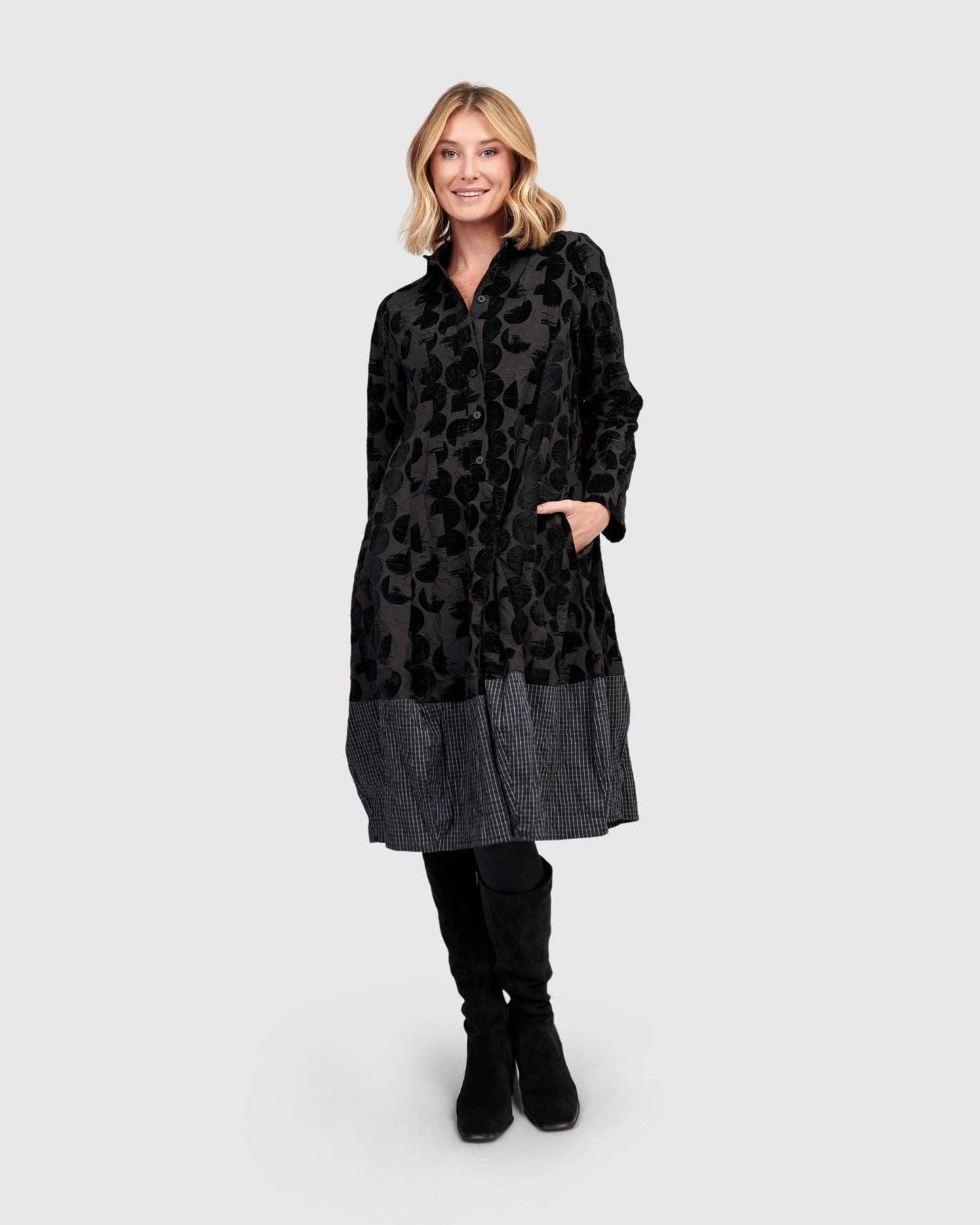 Eclipse Relaxed Cocoon Dress, Crescent