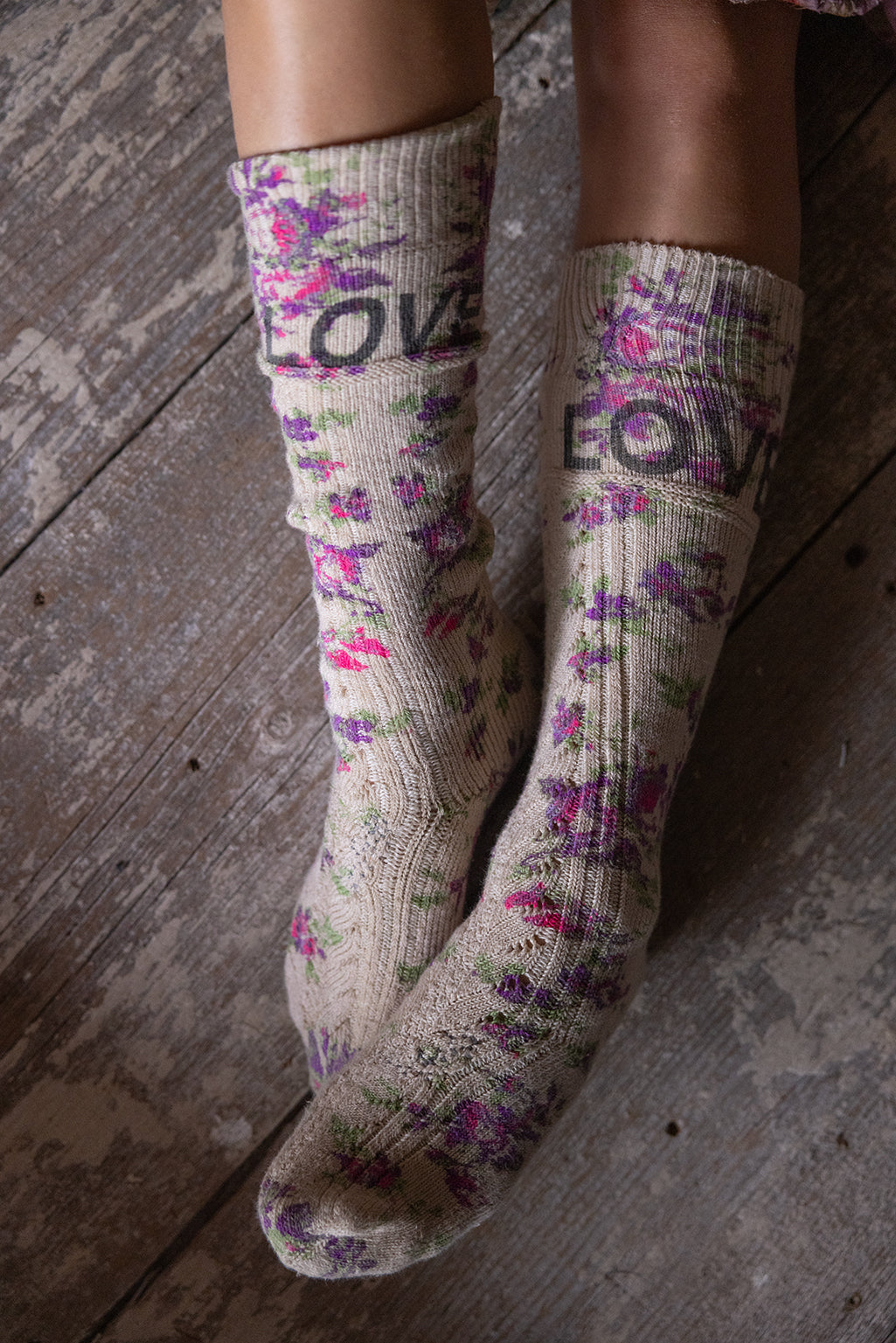 Floral Love Big Dipper Socks in Frida
