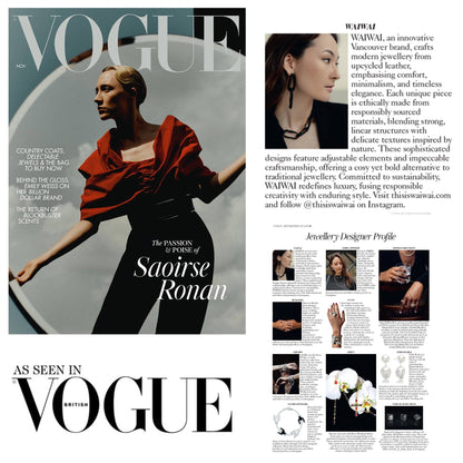 Double Link Leather Earrings