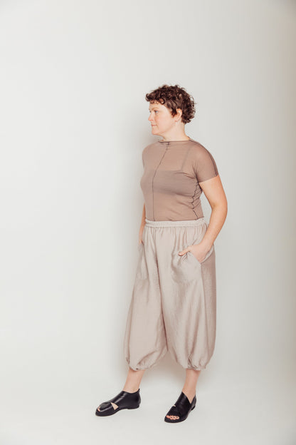 Japanese Modal & Nylon Hand-Pleated Tulip Pant