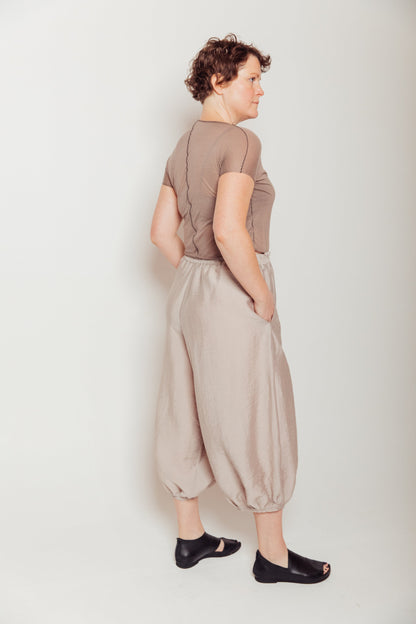 Japanese Modal & Nylon Hand-Pleated Tulip Pant