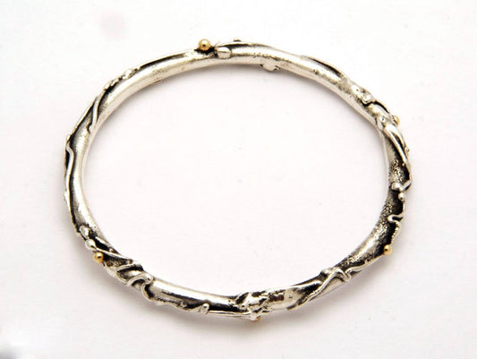 Twig Series Fused Bangle With Bronze
