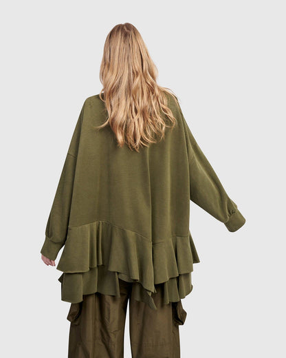 Urban Sahara Oversized Top, Olive