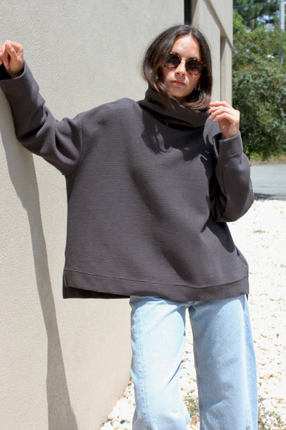 Mia Rippled Cotton Pullover