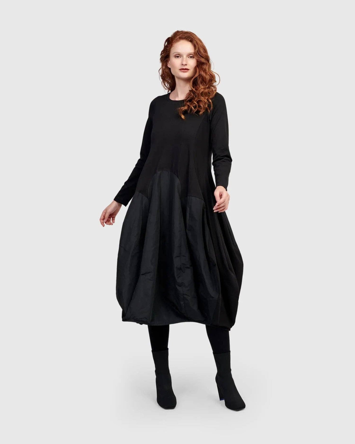 Urban Maxima Crew Cocoon Dress, Black