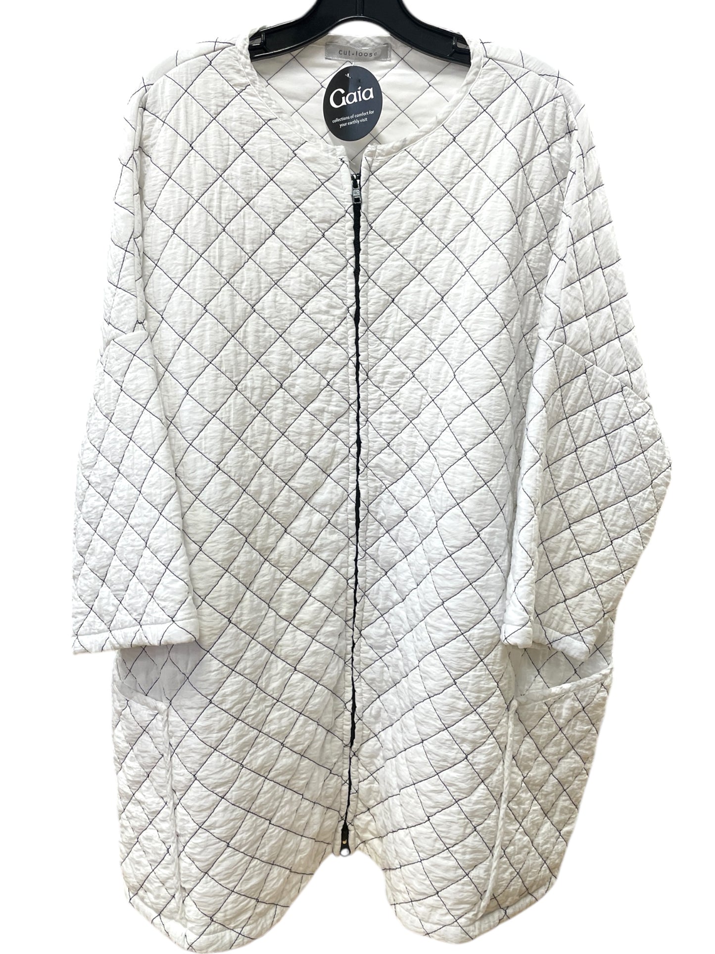 Quilted Zip Up in White