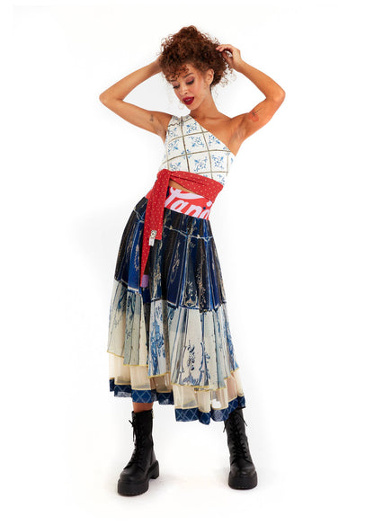Skirt Chiffon - Ocean Washed Tiles