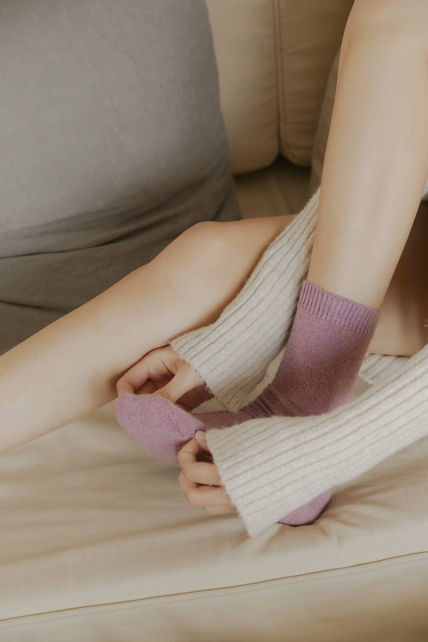 Cashmere Wool Crew Socks