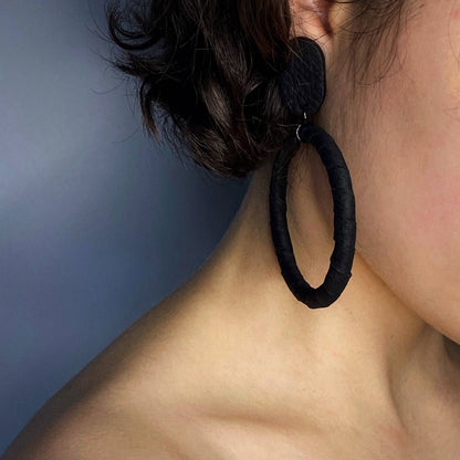 Hoop Leather Earrings (Multiple Colors)