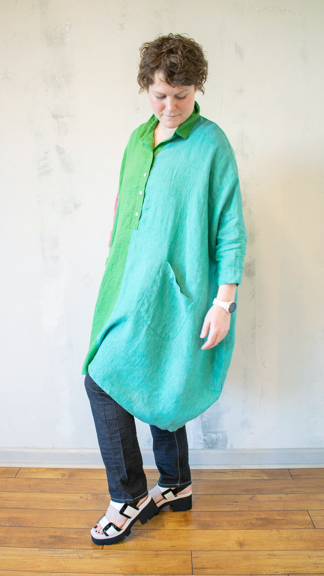 Tropical Color Block Tunic