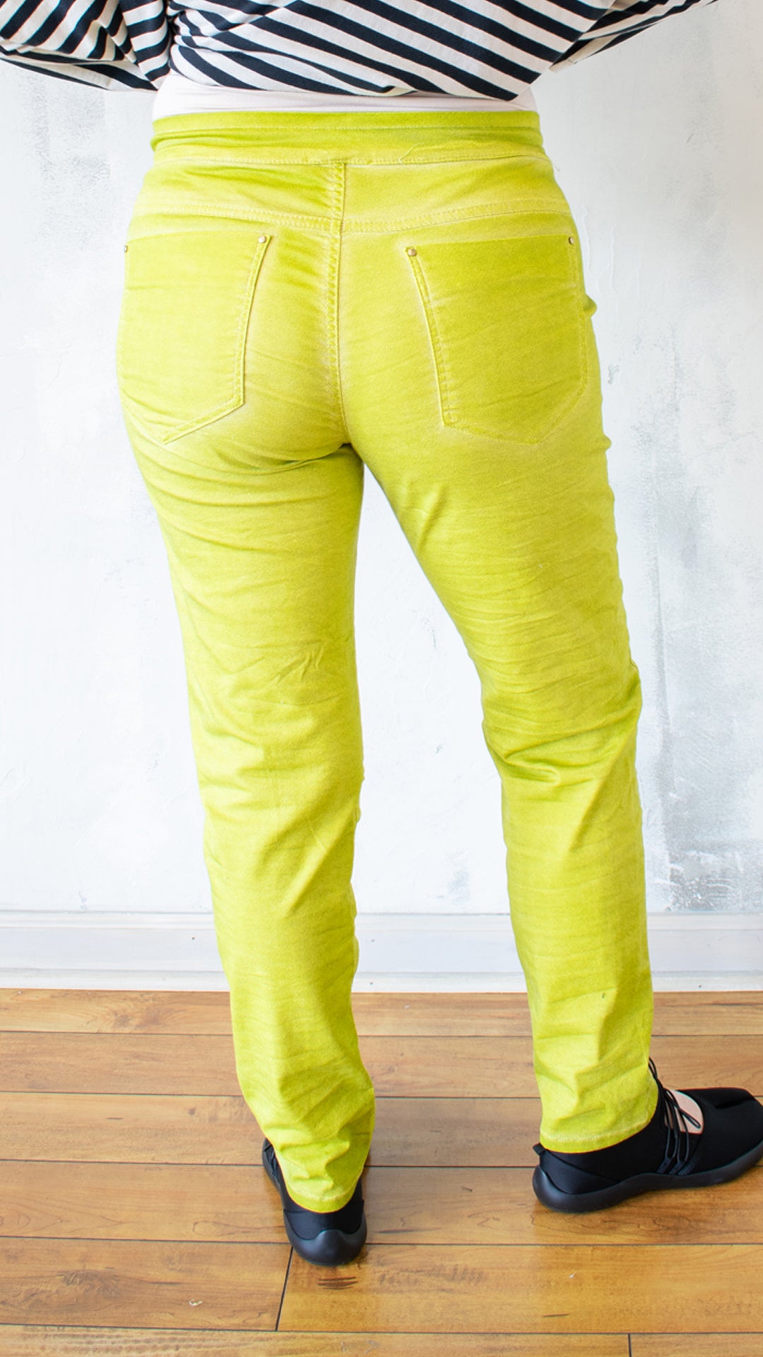 Washed Iconic Denim in Electric