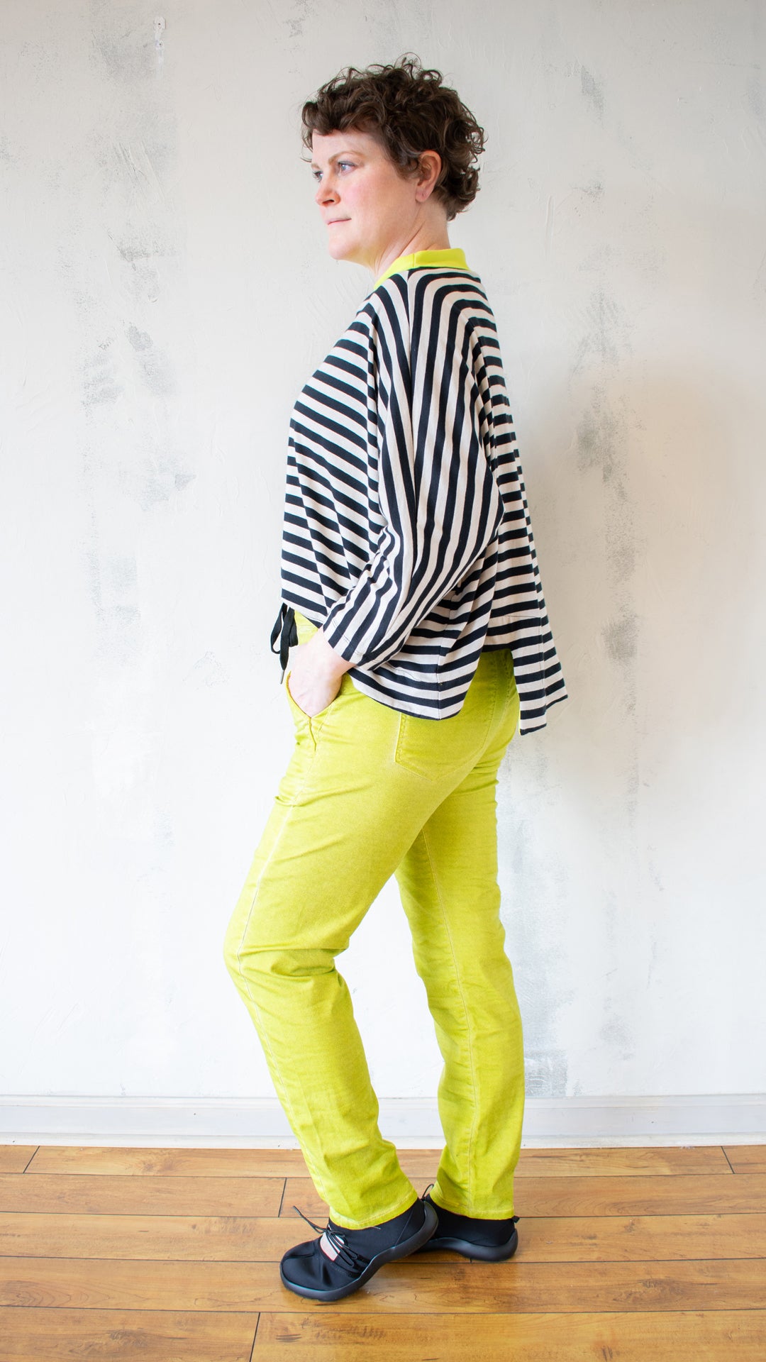 Washed Iconic Denim in Electric