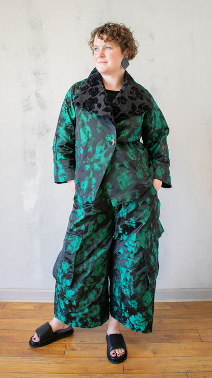 Emerald Jacquard Jacket