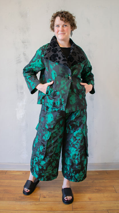 Emerald Jacquard Jacket
