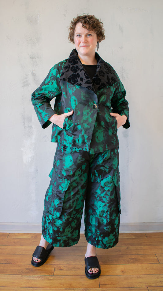 Emerald Jacquard Jacket