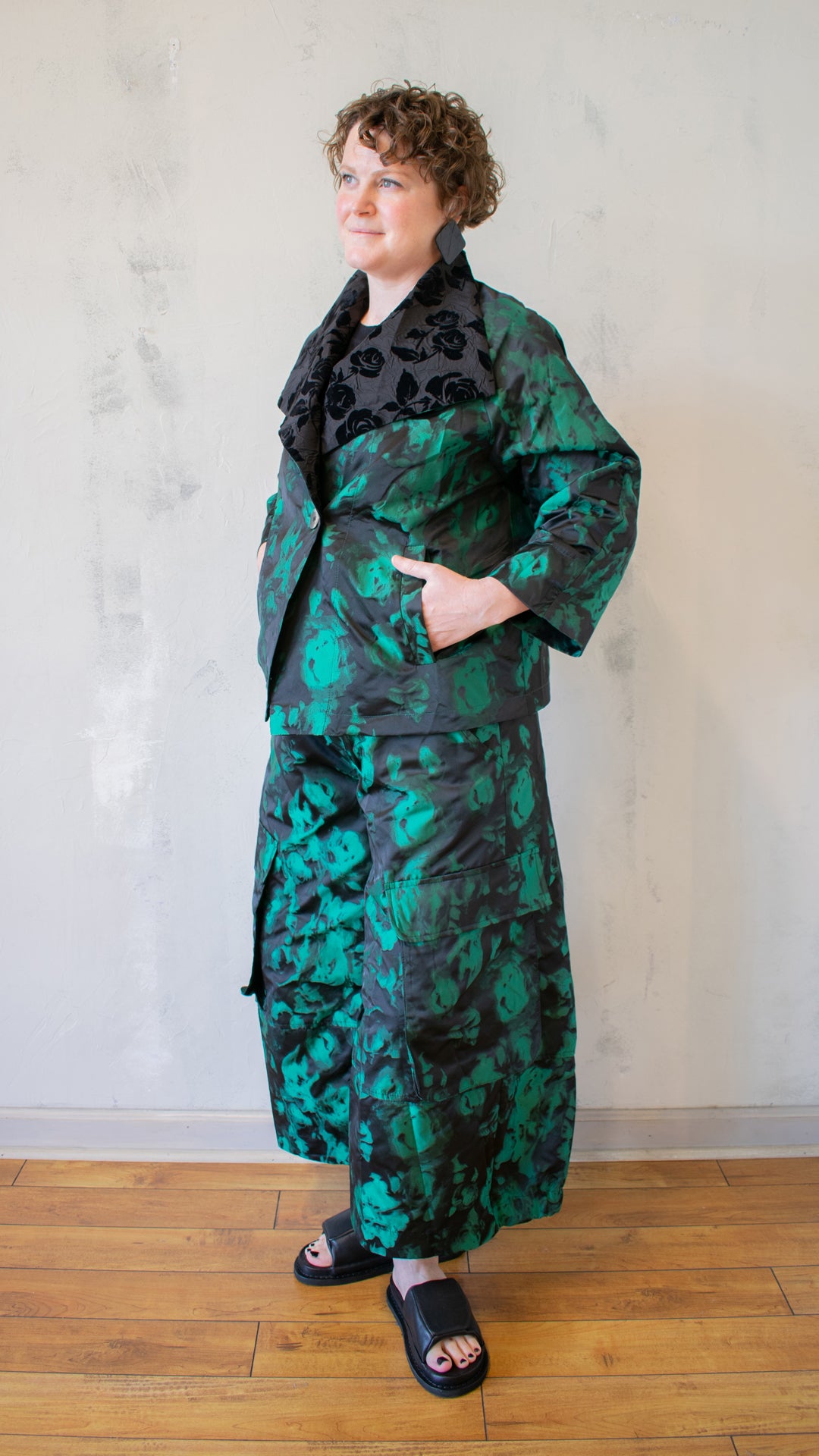 Emerald Jacquard Jacket