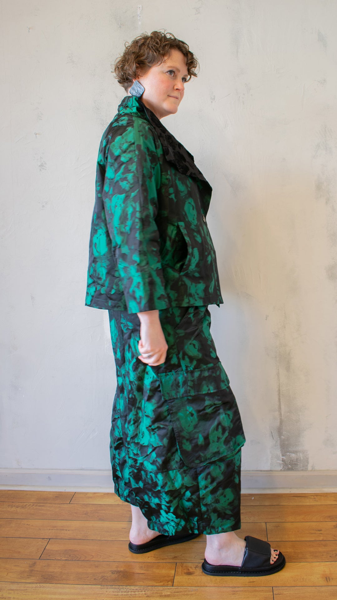 Emerald Jacquard Jacket