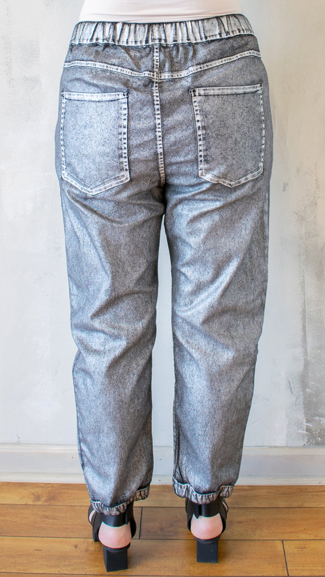 Metallic Boyfriend Denim