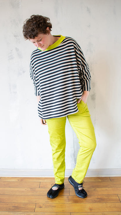 Washed Iconic Denim in Electric