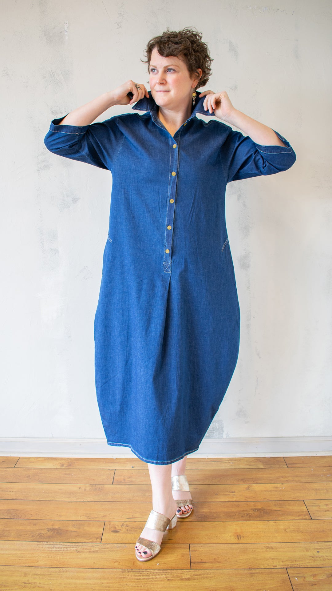 Celine Maxi Shirt Dress
