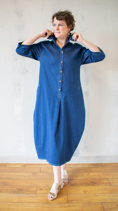 Celine Maxi Shirt Dress