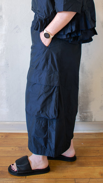 Wide Cargo Pant in Navy