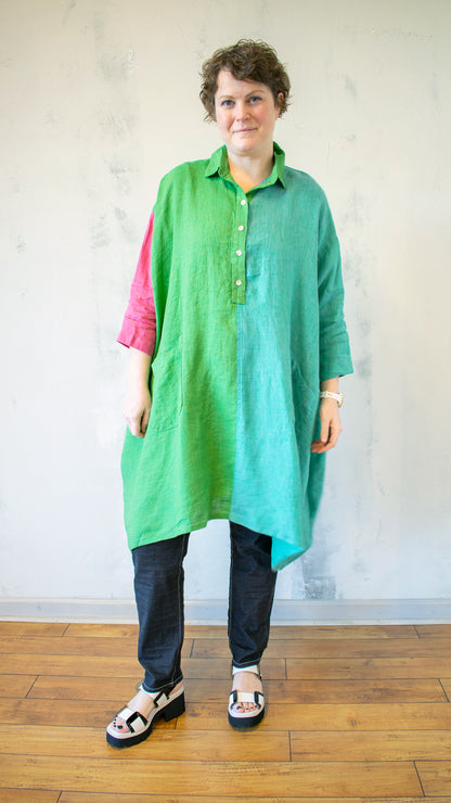 Tropical Color Block Tunic