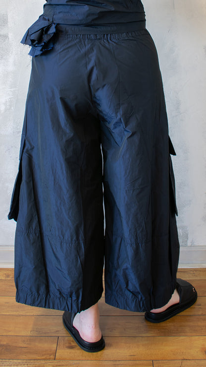 Wide Cargo Pant in Navy