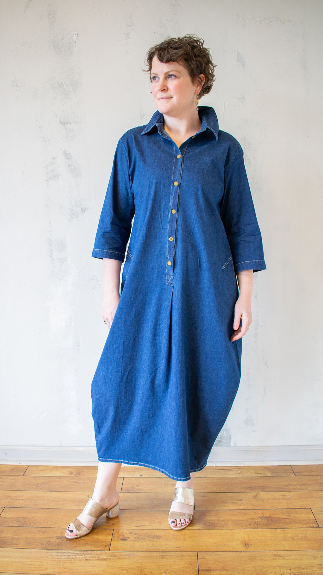 Celine Maxi Shirt Dress