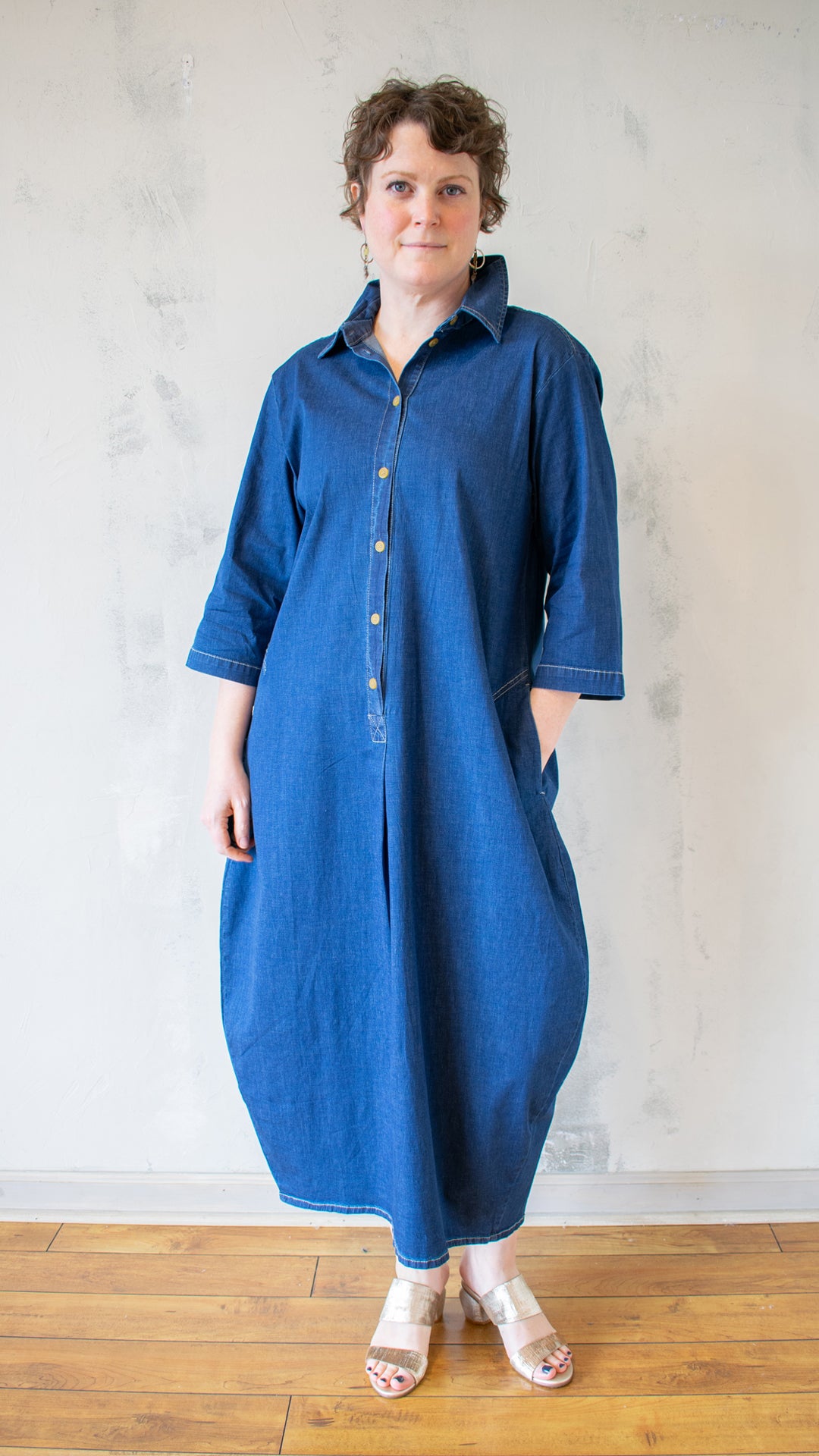 Celine Maxi Shirt Dress