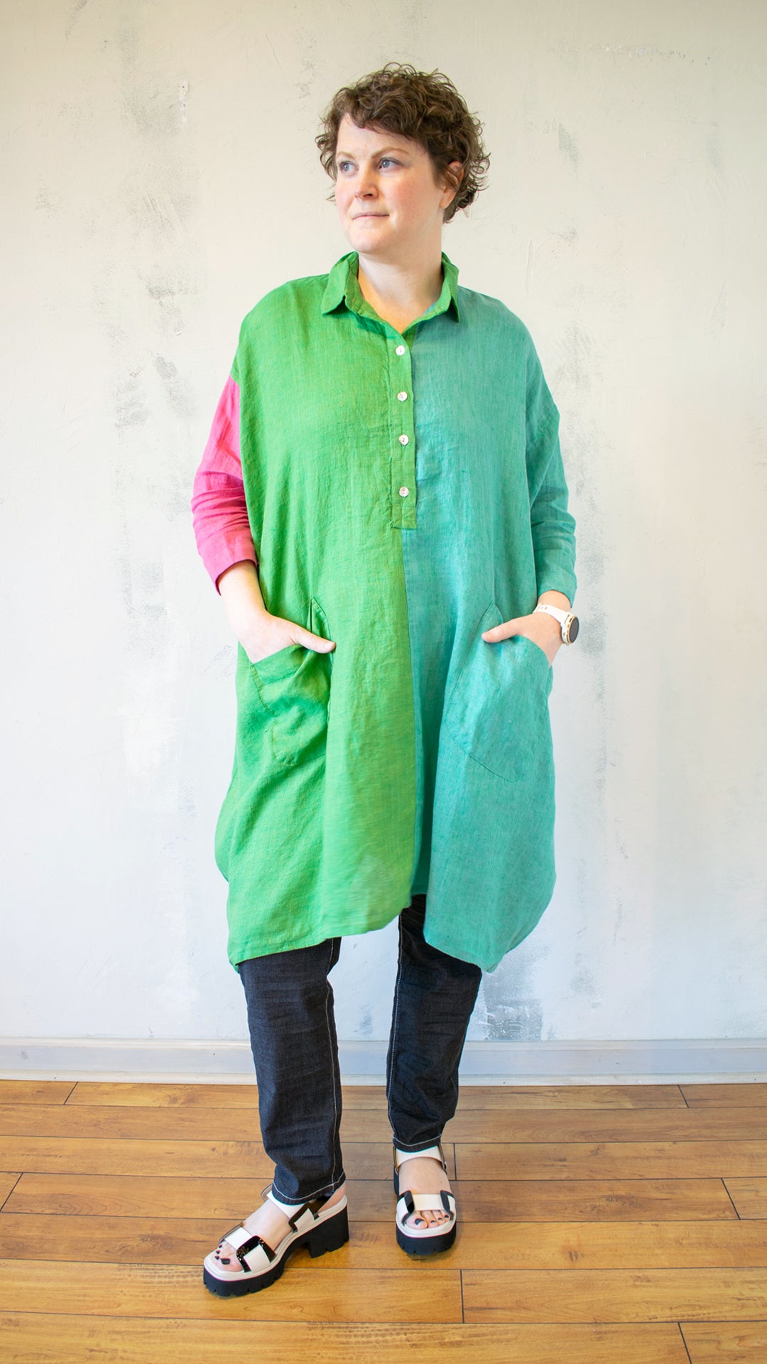 Tropical Color Block Tunic