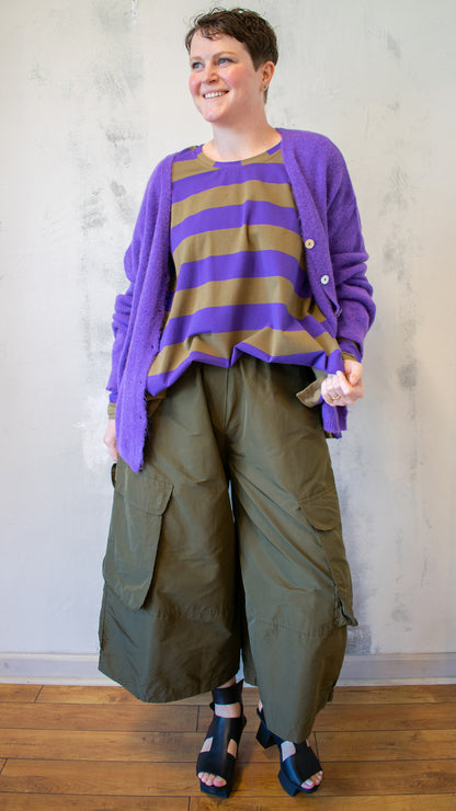 Purple Striped Pullover