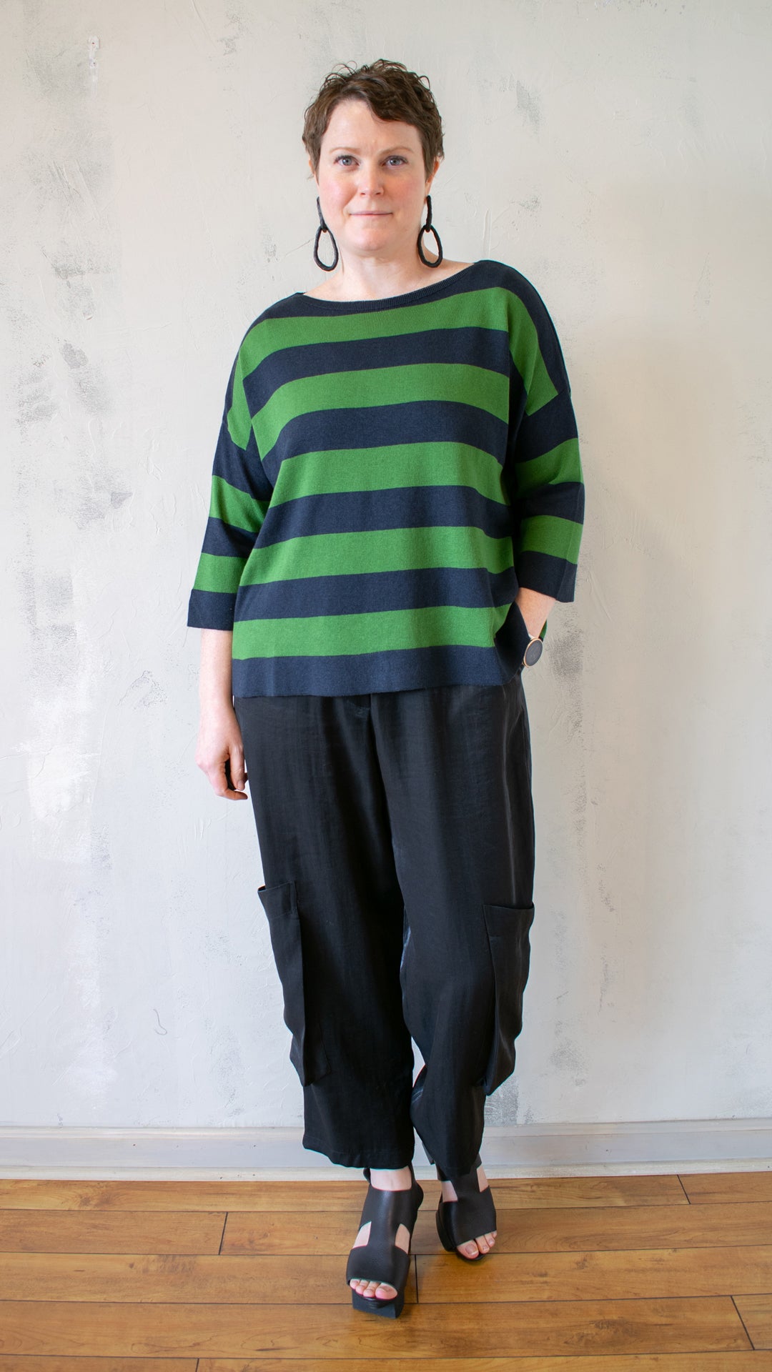 Twiggy Sweater, Clover/Navy