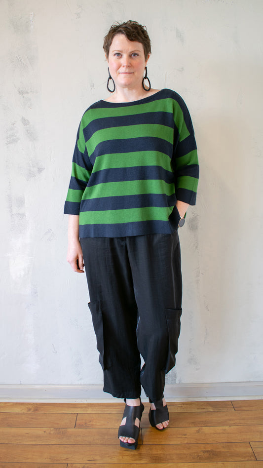 Twiggy Sweater, Clover/Navy