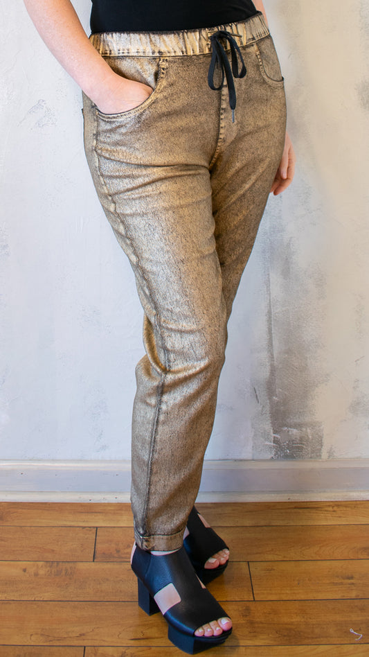 Boyfriend Jogger In Gold