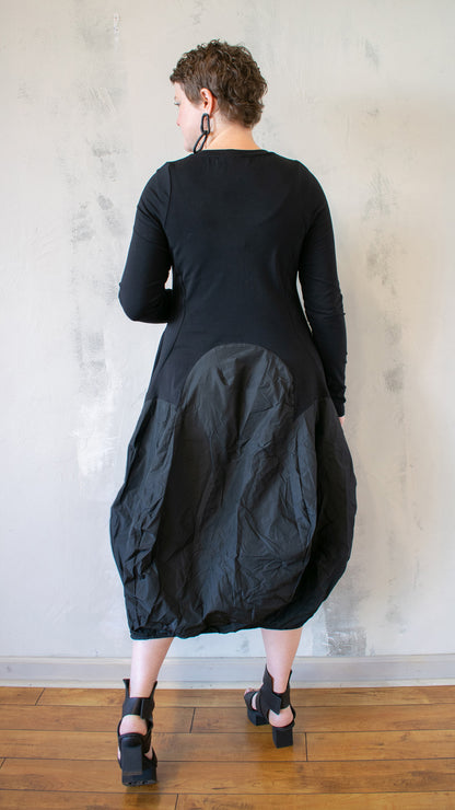 Urban Maxima Crew Cocoon Dress, Black