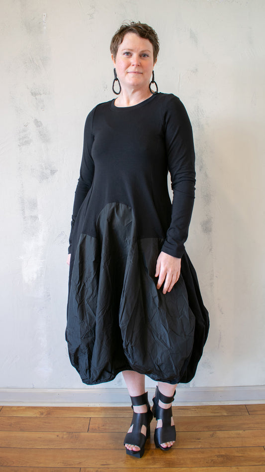 Urban Maxima Crew Cocoon Dress, Black