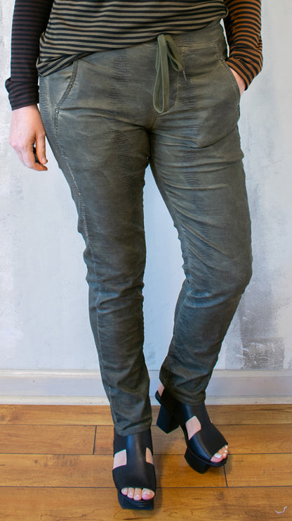 Iconic Denim in Green Python