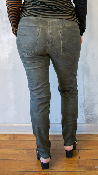 Iconic Denim in Green Python