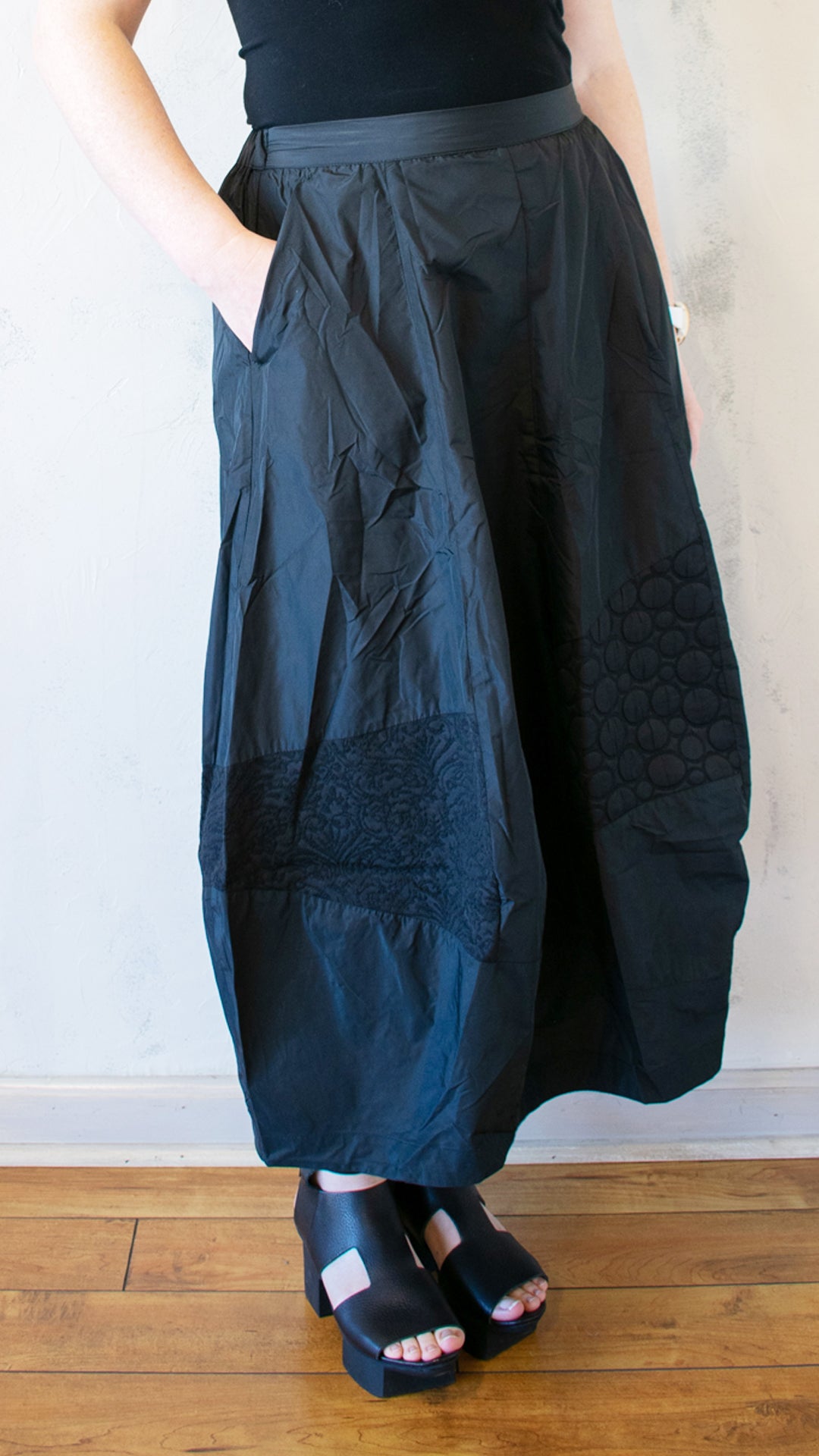 Lauryn Cocoon Skirt, Black