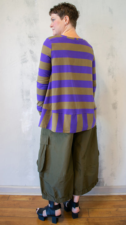 Purple Striped Pullover