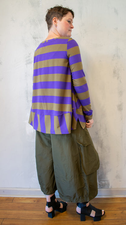Purple Striped Pullover