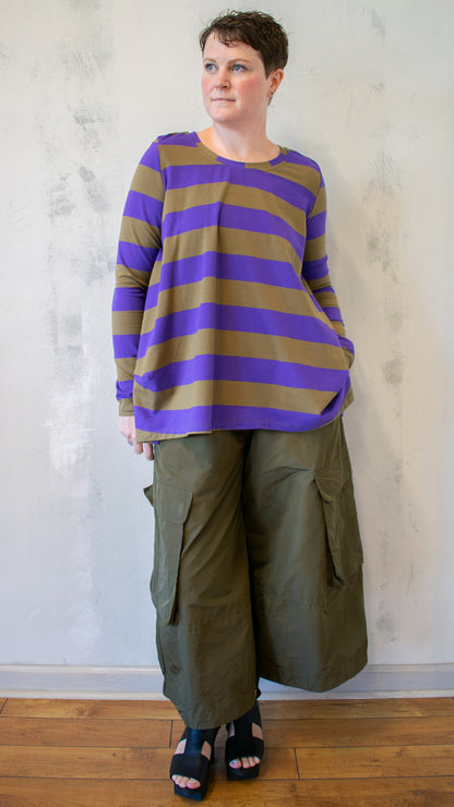 Purple Striped Pullover
