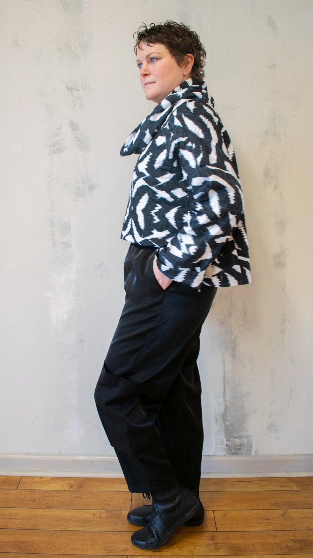 Mona Cowl Neck Tribal Print Pullover