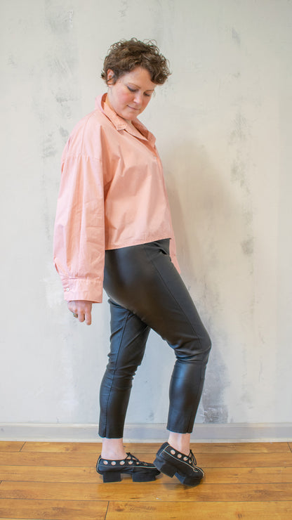 Cropped Button Down (Multiple Colors)