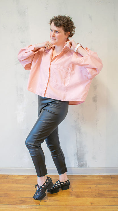 Cropped Button Down (Multiple Colors)