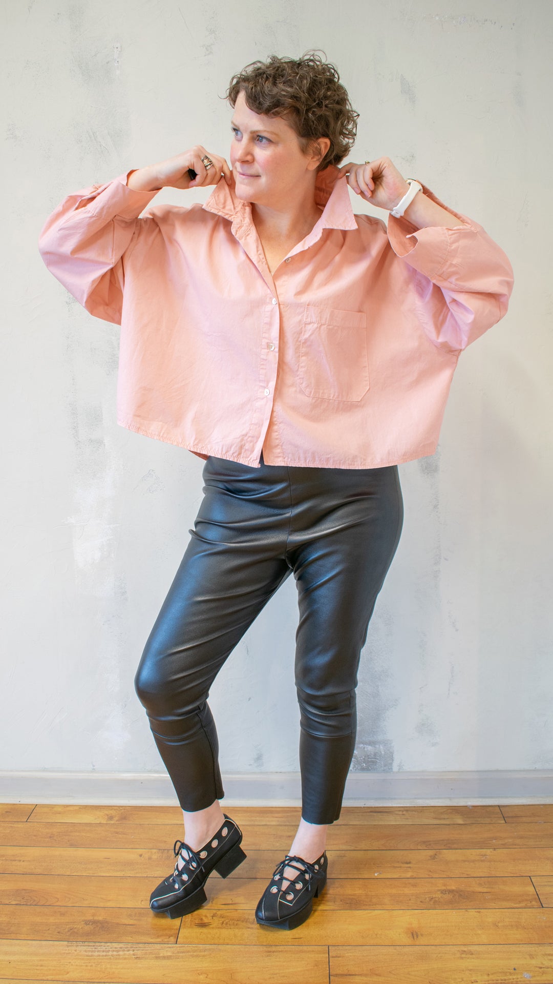 Cropped Button Down (Multiple Colors)