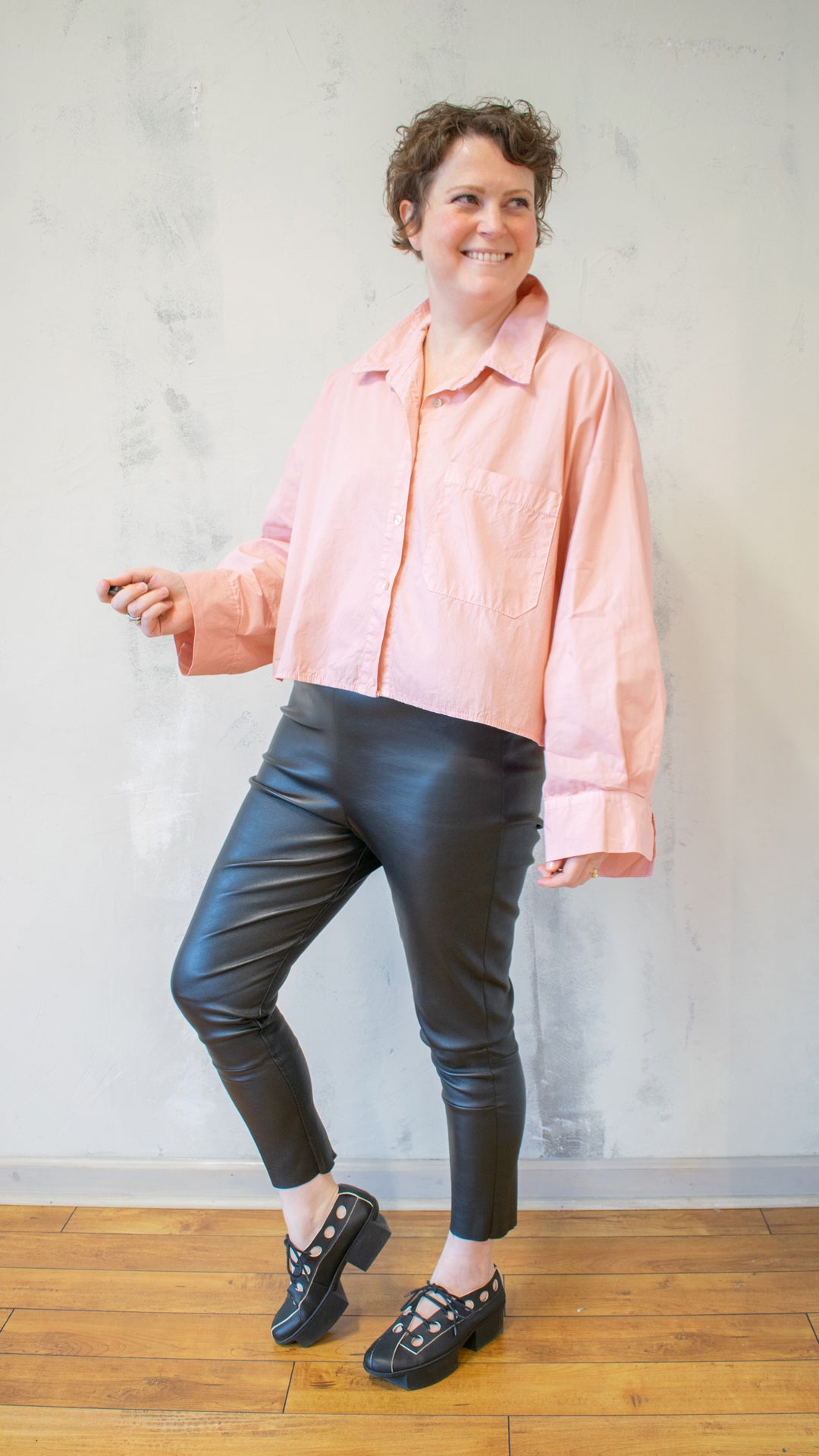 Cropped Button Down (Multiple Colors)