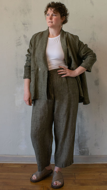 Linen Trouser in Mineral